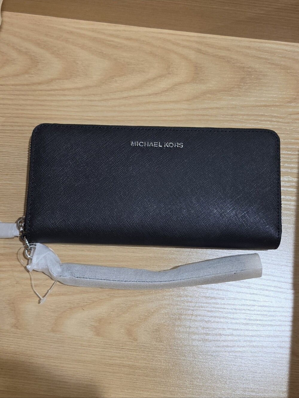 Michael Kors Black Zip-Around Wristlet Wallet